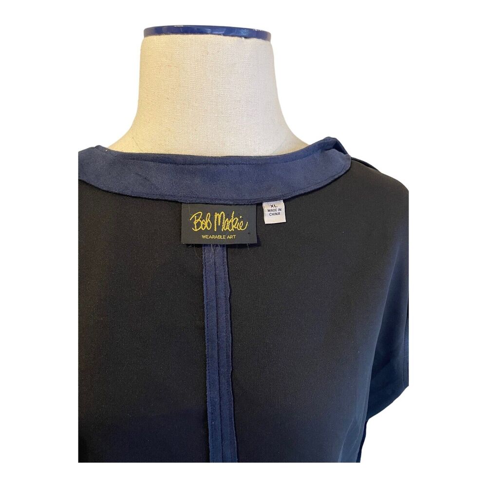Bob Mackie Wearable Art Navy Jacket Size Xl - image 7